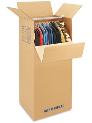 24 x 22 x 60" 51 ECT Double Wall Wardrobe Box Kit S18044 Uline