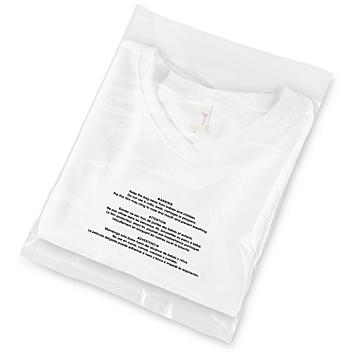Open End Suffocation Warning Bags - 1 Mil, 9 x 12" S-18056