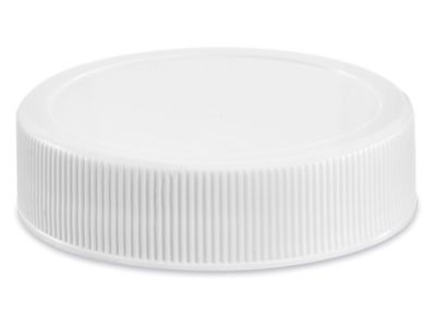 Ribbed Polypropylene Caps - 43/400, White S-18062 - Uline