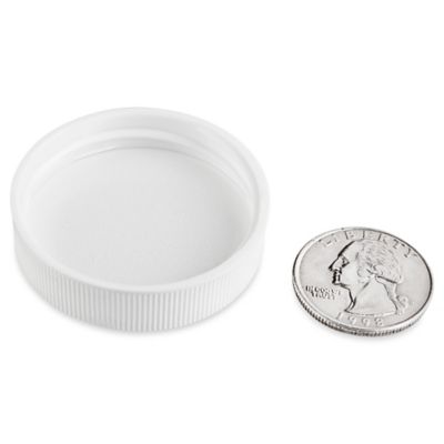 Ribbed Polypropylene Caps - 43/400, White S-18062