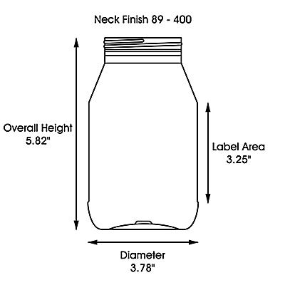 Clear Round Wide-Mouth Plastic Jars - 6 oz, White Cap - ULINE - Case of 36 - S-12753