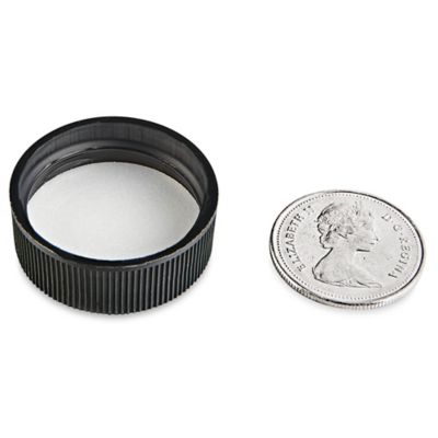 Ribbed Polypropylene Caps - 28/400, Black S-18080