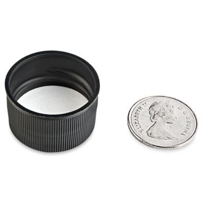 Ribbed Polypropylene Caps Bulk Pack - 28/410, Black S-18081B