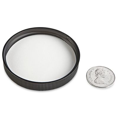 Ribbed Polypropylene Caps - 63/400, Black S-18091
