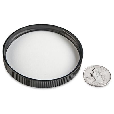 Ribbed Polypropylene Caps Bulk Pack - 70/400, Black S-18092B