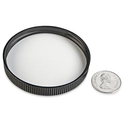 Ribbed Polypropylene Caps - 70/400, Black S-18092