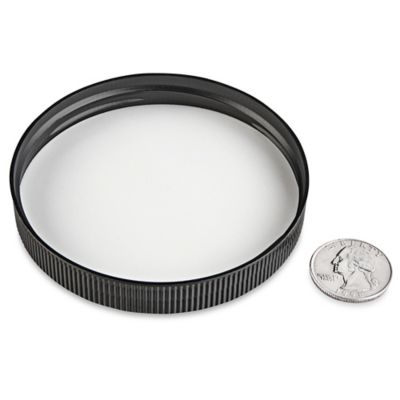 Ribbed Polypropylene Caps Bulk Pack - 89/400, Black S-18094B