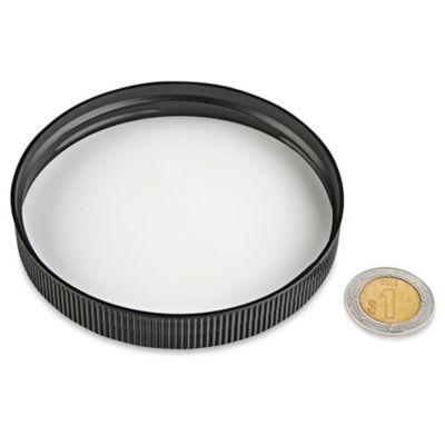 Tapas de Polipropileno Acanaladas - 89/400, Negro S-18094