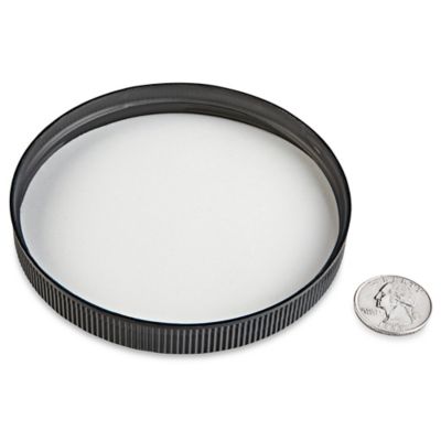 Ribbed Polypropylene Caps Bulk Pack - 110/400, Black S-18095B