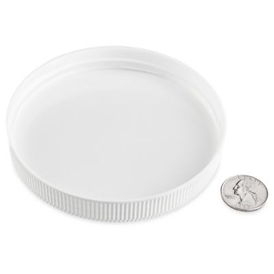 Ribbed Polypropylene Caps Bulk Pack - 120/400, White S-18109B