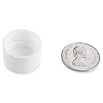 Ribbed Polypropylene Caps Bulk Pack - 20/410, White S-18110B