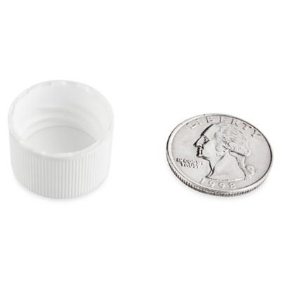 Ribbed Polypropylene Caps - 20/410, White S-18110