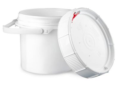 Lid with Spout for 2 Gallon Plastic Pail - White S-21382 - Uline