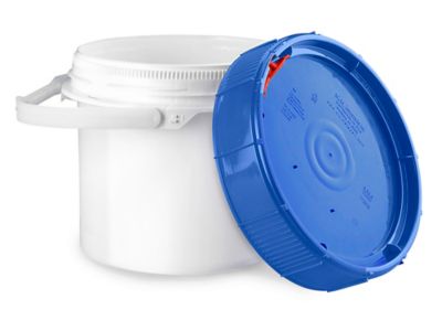 Screw Top Pail - 1.25 Gallon, Blue Lid S-18114BLU