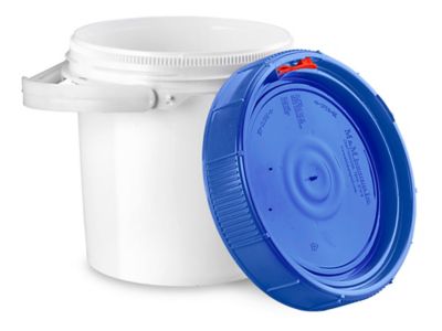 Screw Top Pail - 2.5 Gallon, Blue Lid S-18115BLU - Uline