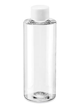 Clear Cylinder Bottles Bulk Pack - 4 oz, Standard Cap S-18120B