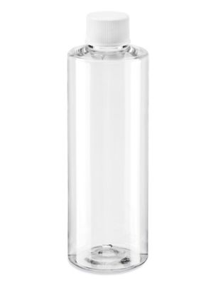 8 Oz Glass Bottle / Flask With Clamp Seal Plastic Lid.