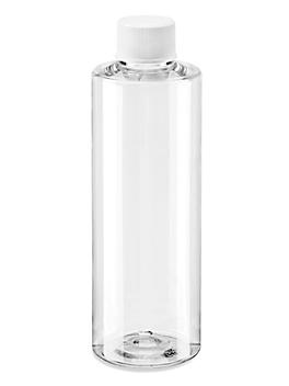 Clear Cylinder Bottles - 8 oz, Standard Cap S-18121