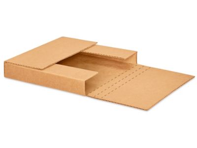 7 1/2 x 7 1/2 x 1" Kraft Easy-Fold Mailers S-18172