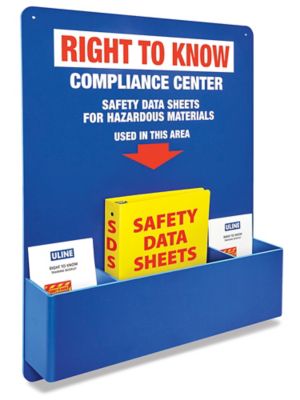 SDS Wall Station - Material Safety Data Sheet Binder with Display