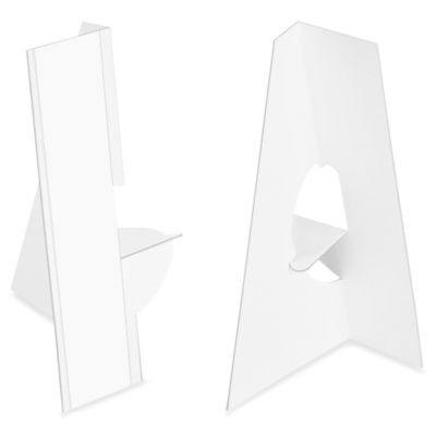 Easel Backs 5", Single Wing, White S18203W Uline