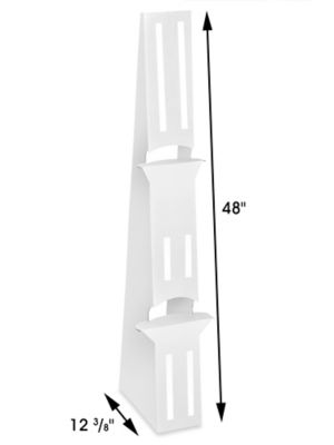 Easel Backs - 15, Single Wing, White - ULINE - Carton of 50 - S-17095W