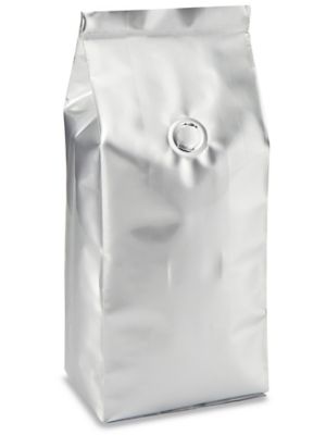 Gold Coffee Bags - Foil Gusseted Bag Center Seal 2 lb - 500 ct