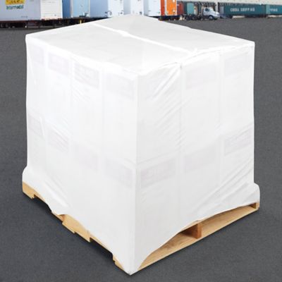 UVI Shrink Pallet Bags - White, 4 Mil, 50 x 42 x 66 S-18240 - Uline