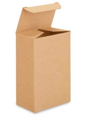 4'' x 2 1/2'' x 6'' Kraft Reverse Tuck Folding Cartons - ca