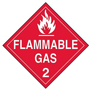 D.O.T. Placard - "Flammable Gas", Tagboard