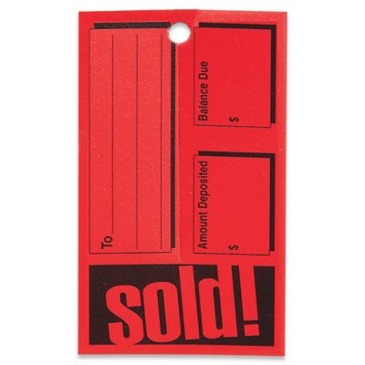Weatherproof Tags - "Sold" S-18311