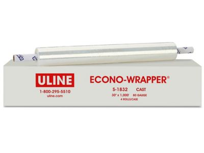 Uline Econo-Wrapper&reg; - Cast, 80 gauge, 30" x 1,000' S-1832