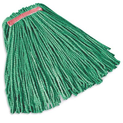 Economy Microfiber Wet Mop Head 24 oz, Green S18366G Uline