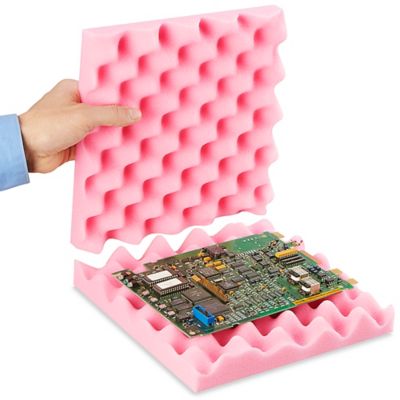 Convoluted Anti-Static Foam Sets - 10 x 10 x 2" S-18409