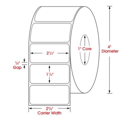 Removable Adhesive Desktop Direct Thermal Labels - 4 x 2 S-19485 - Uline