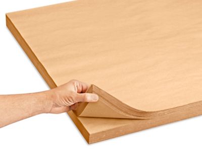 50 lb Kraft Paper Sheets - 8 1/2 x 11 - ULINE - Bundle of 4,600 - S-20062