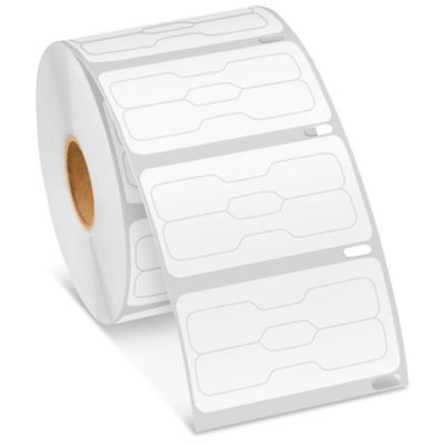 ULINE Jewelry Mini Printer Labels - White Paper, 3/8 x 3/4 - 2 Rolls - S-18475