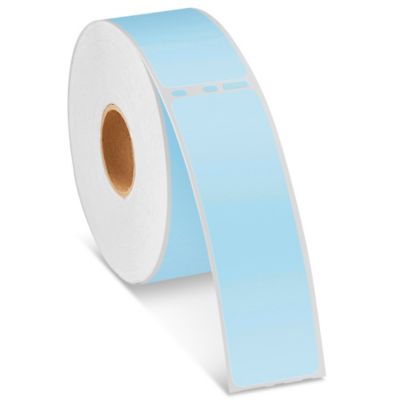 Uline Mini Printer Labels - Blue Paper, 1 1/8 x 3 1/2