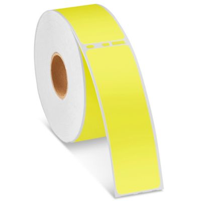 Uline Mini Printer Labels - Yellow Paper, 1 1/8 x 3 1/2