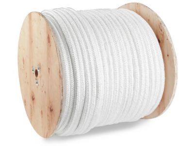 1/4 Inch x 600 Ft Three Strand Twisted Nylon Rope Spool for Boats