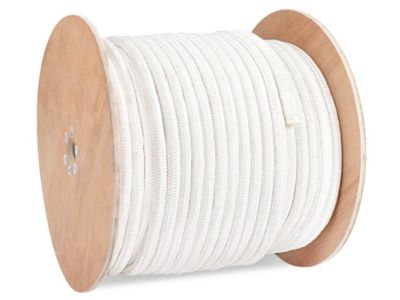 Double Braided Nylon Rope - 1/4 x 600', White - ULINE - Box of 600 Feet - S-21213