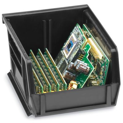 Plastic Conductive Stackable Bins - 5 1/2 x 4 1/8 x 3" S-18537