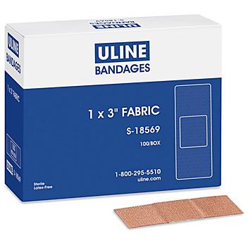 Uline Bandages - Fabric, 1 x 3" S-18569