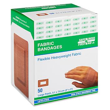 Uline Bandages - Fabric, 2 x 3" S-18577