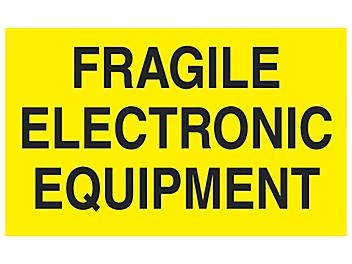 "Fragile Electronic Equipment" Label - 3 x 5" S-1860