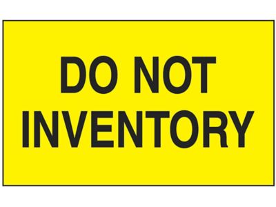 "Do Not Inventory" Label - 3 x 5"