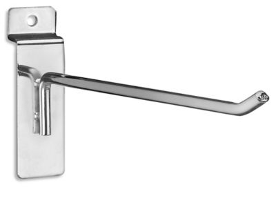 Peg Hooks for Slatwall - 8", Chrome S-18614C