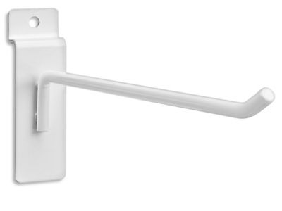 Peg Hooks for Slatwall - 8", White S-18614W