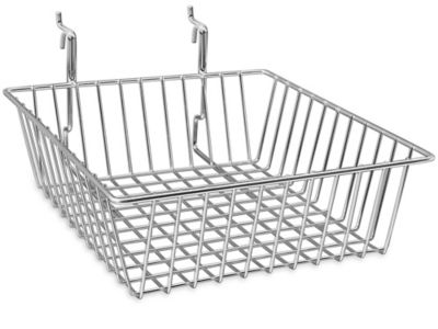 Wire Baskets - 12 x 12 x 4", Chrome S-18618C