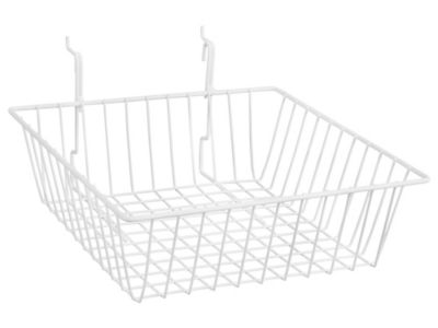 Wire Baskets 12 x 12 x 4", White S18618W Uline